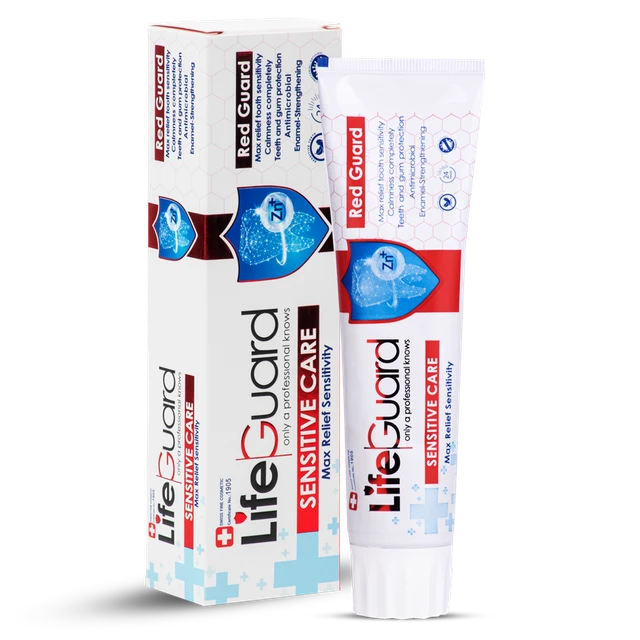 21055-1719236198 خمیر دندان حساس (Red Guard) برند لایف گارد با حجم 120 گرم - Image 1