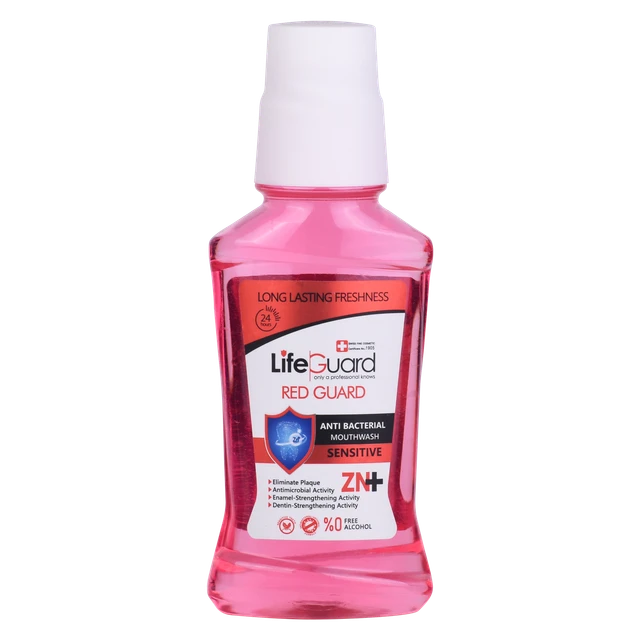 284 دهانشویه بزرگسال حساس (Red Guard) برند لایف گارد با حجم 270 میلی لیتر - Image 1